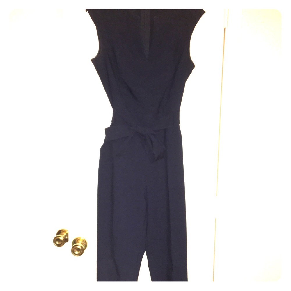 New York & Co. Navy Blue Jumpsuit